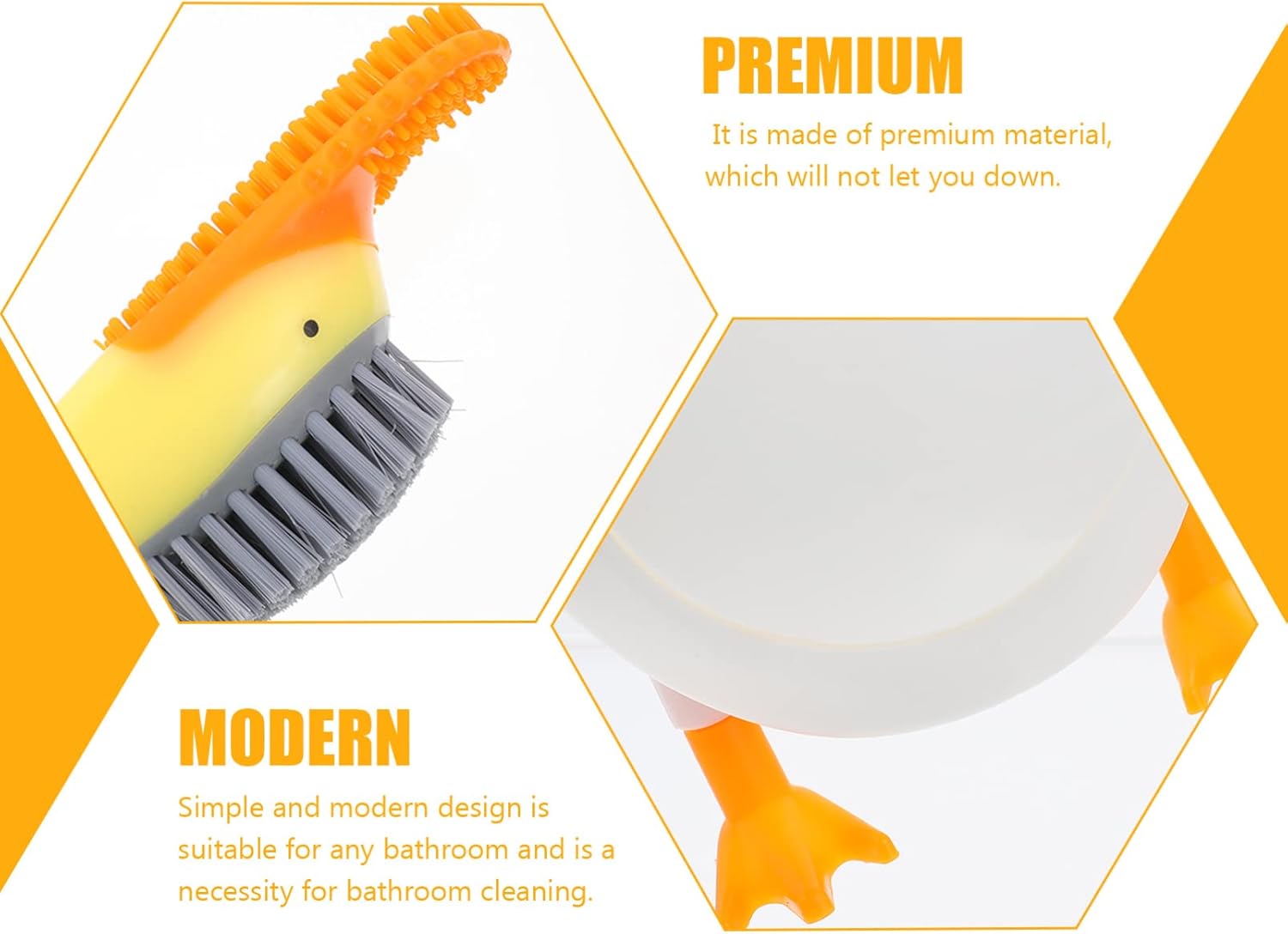 Operitacx Silicone Toilet Brush with Wall Mounted Holder