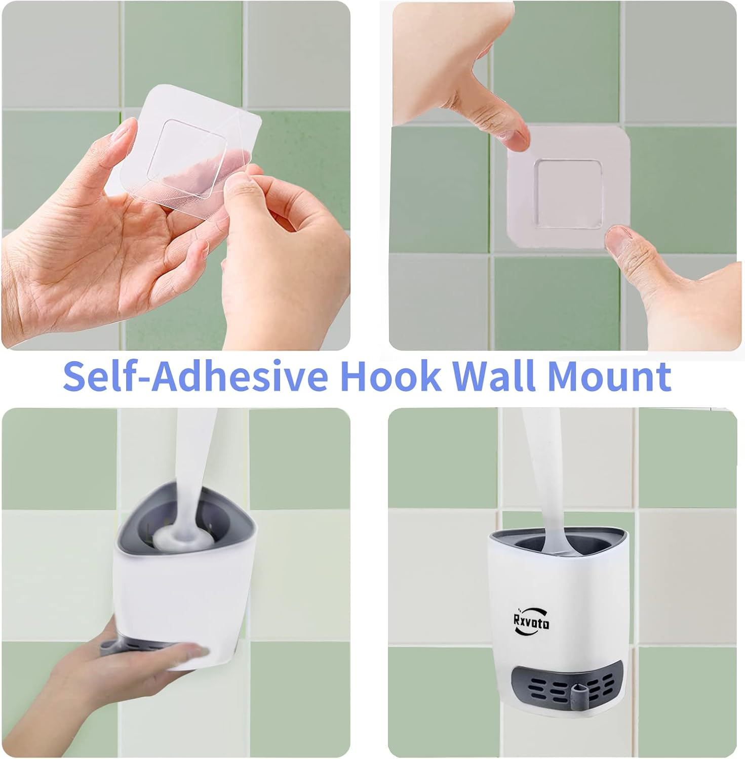Silicone Toilet Brush with Refillable Design and Soft Bristles