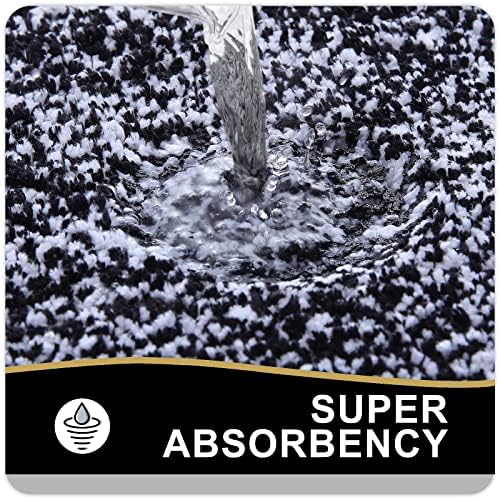 OLANLY Bath Rugs 24x16 Non-Slip Microfiber Mat