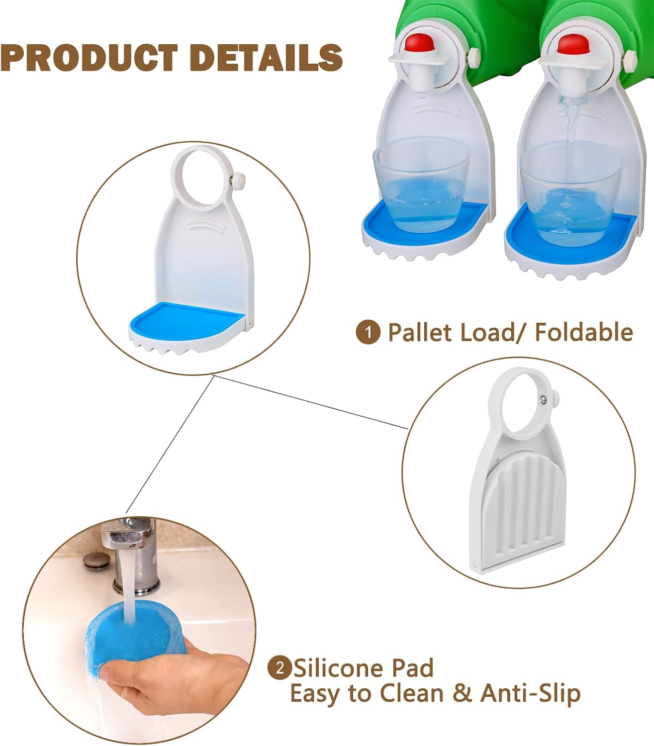 Laundry Detergent Drip Catcher White Pack of 2