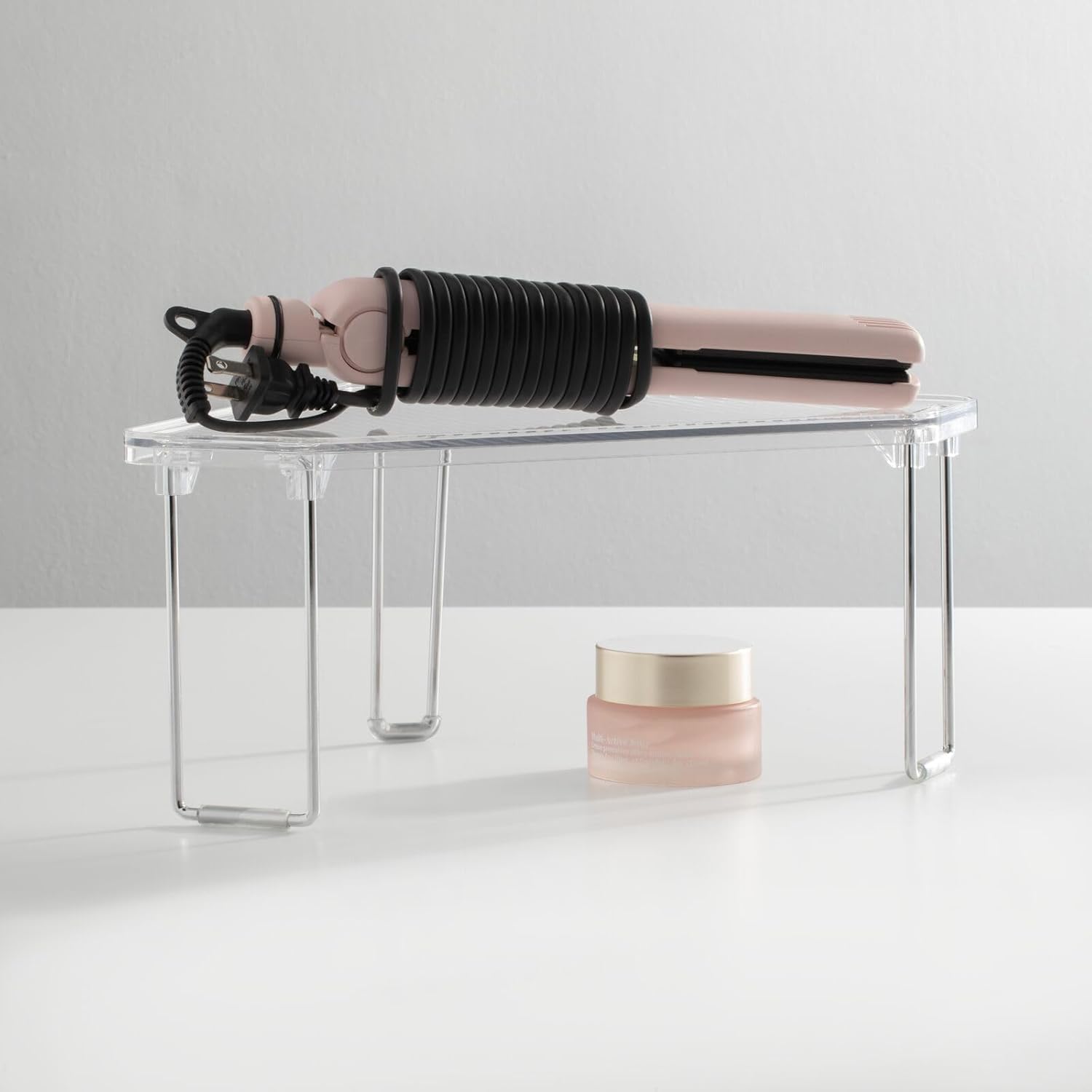 mDesign Corner Stackable Rack 2 Pack Clear