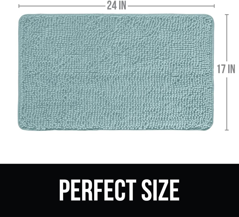 KANGAROO Plush Bath Rug 24x17 Seafoam