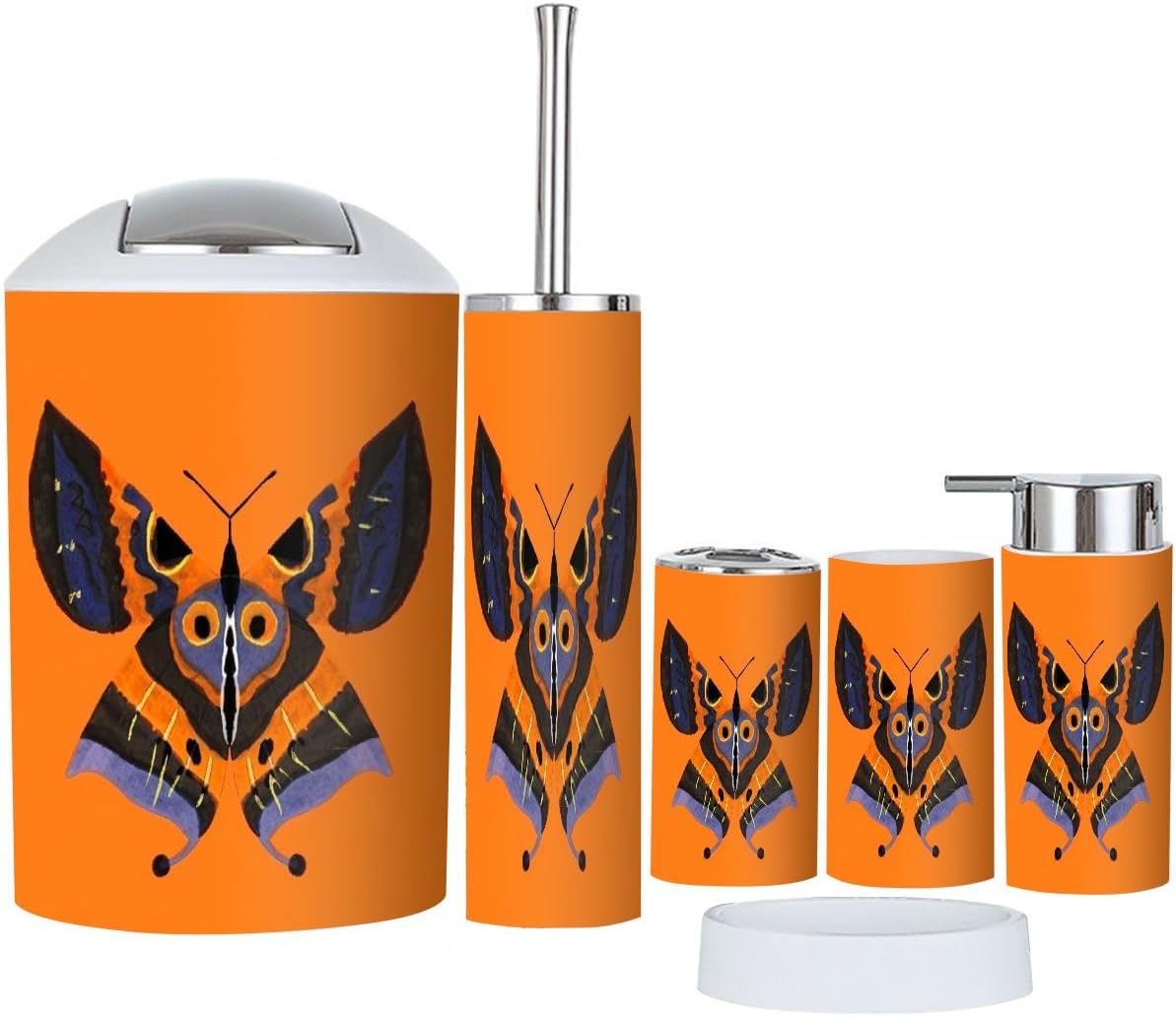 Boho Butterfly Bathroom Accessory Set 6 Piece 1