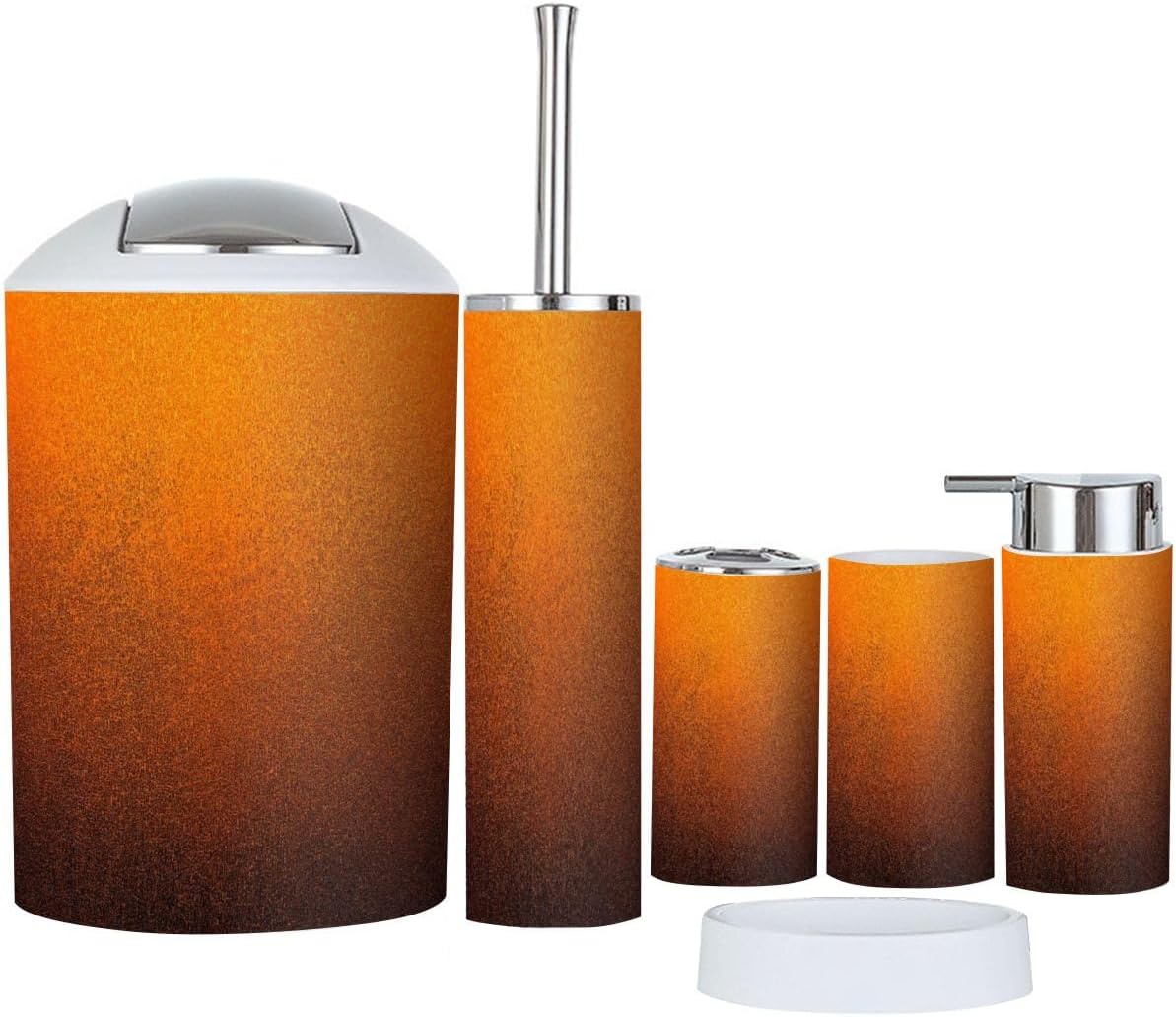 TRANQDEHOM 6-Piece Boho Bathroom Accessory Set