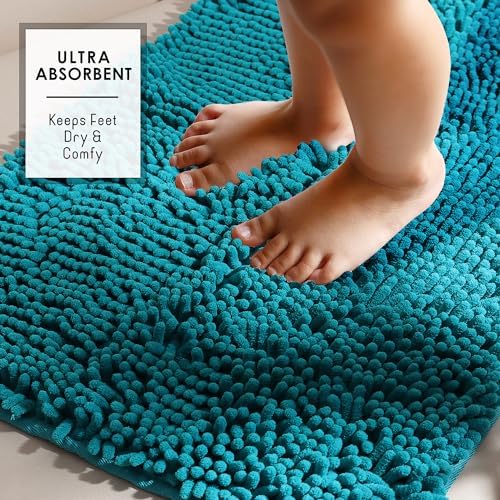 Hearth Harbor Teal Bath Rug Set 2 Piece 1