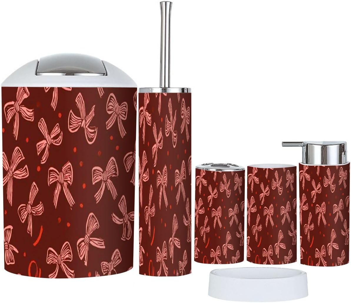 Boho Trendy Bathroom Accessory Set 6 Piece