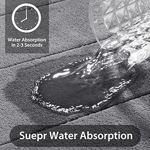 Yimobra 3-Piece Bath Rug Set with Non-Slip Mats