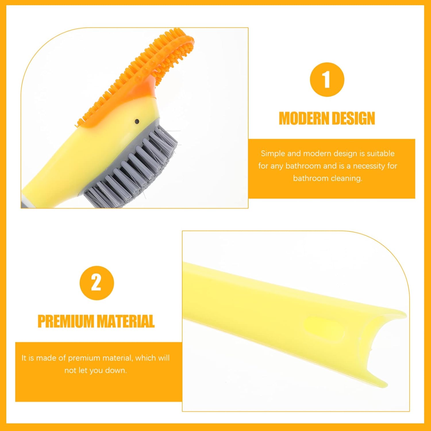 Operitacx Silicone Toilet Brush with Wall Mounted Holder