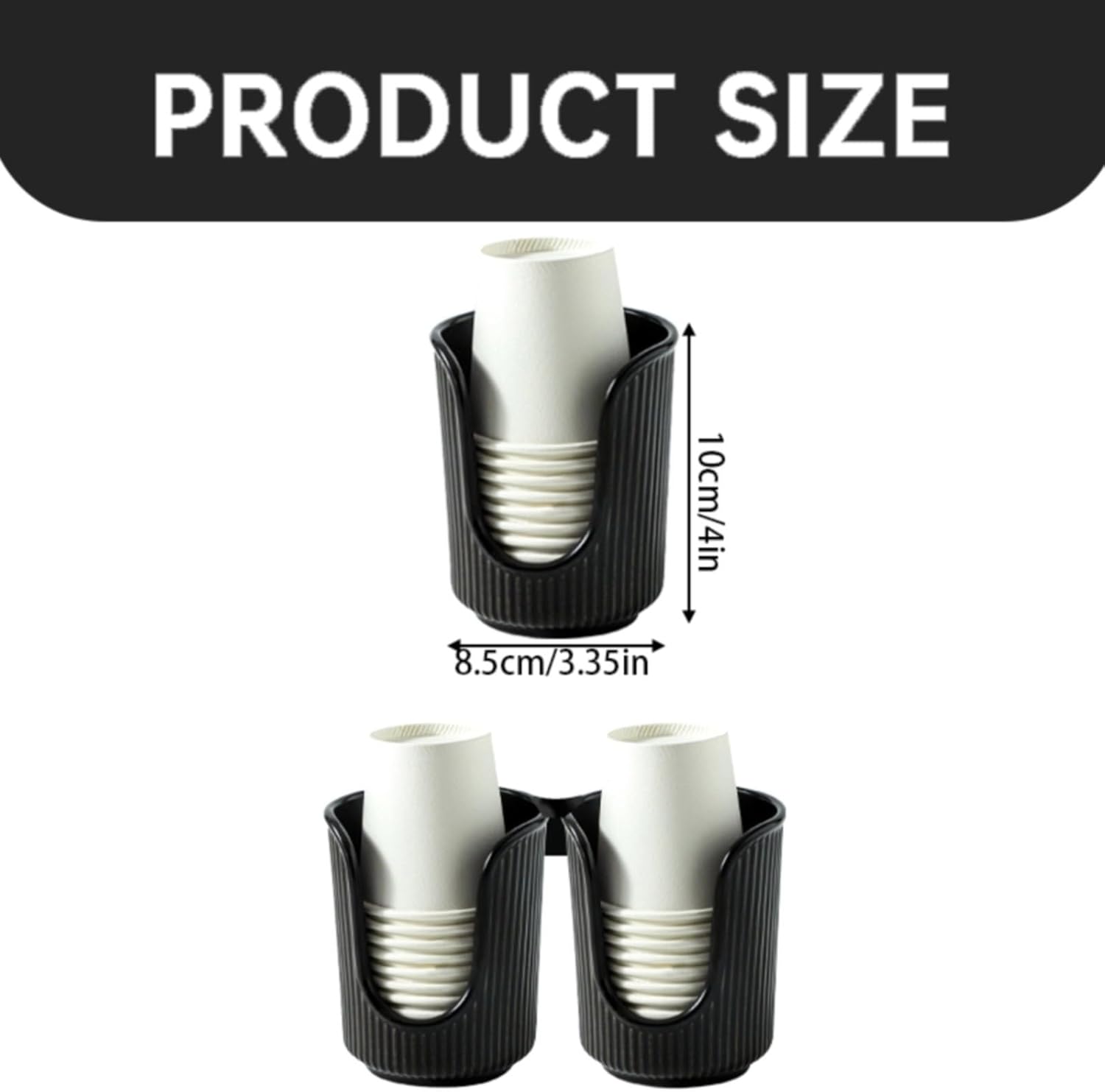 Convenient Bathroom Cup Dispenser for Mouthwash Cups White