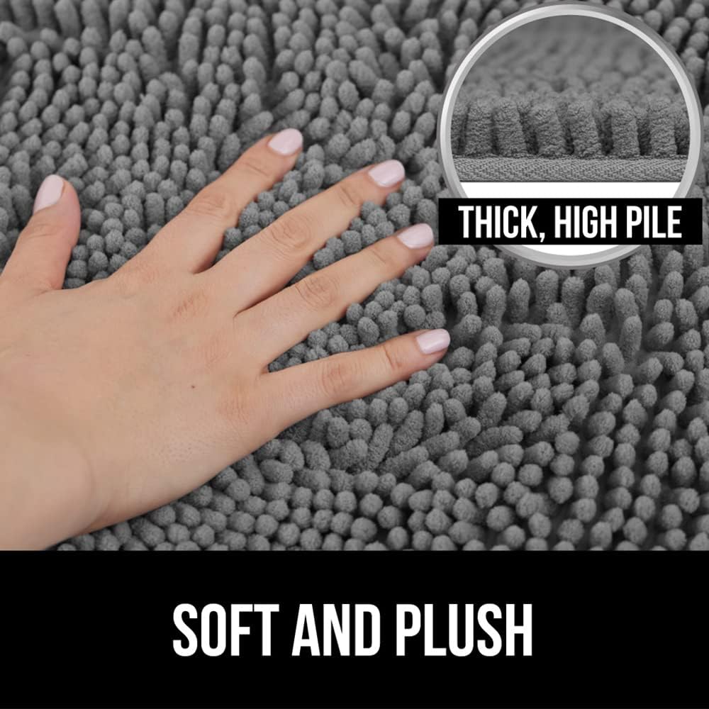 GORILLA GRIP Bath Rug Set with Shower Mat 2 Item Bundle