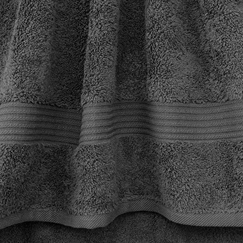 Cotton Paradise 4 Piece Turkish Bath Towels Dark Gray