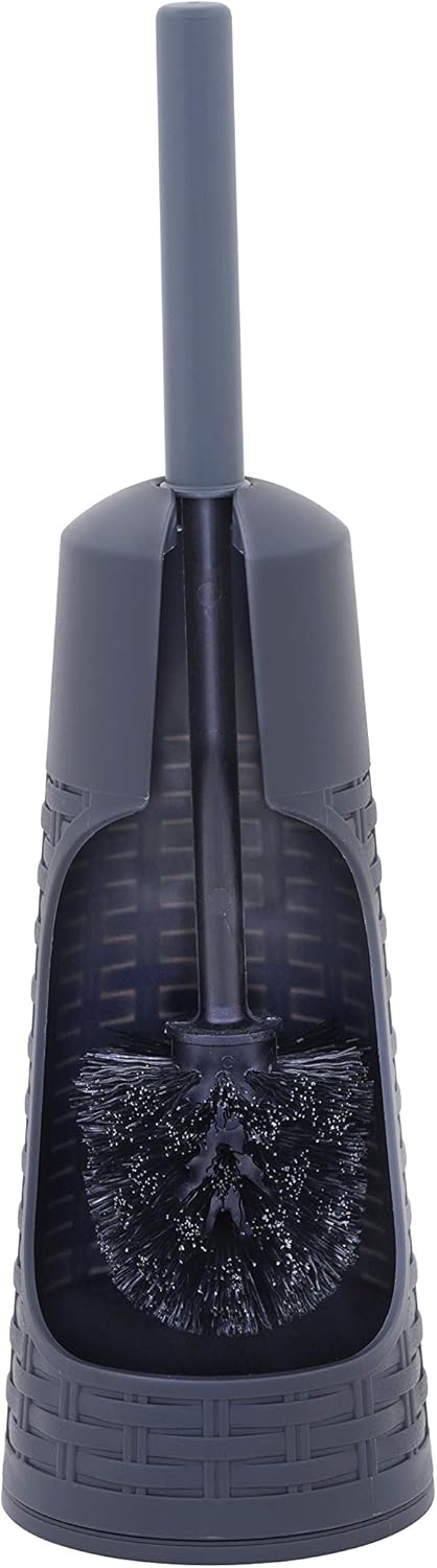 Superio Toilet Bowl Brush and Holder Charcoal Grey