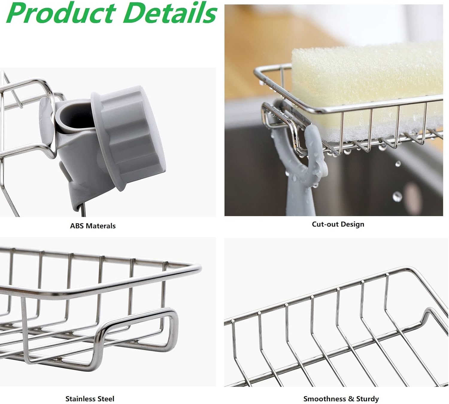 Mokife 2 Pack No Drill Shower Caddy Stainless Steel