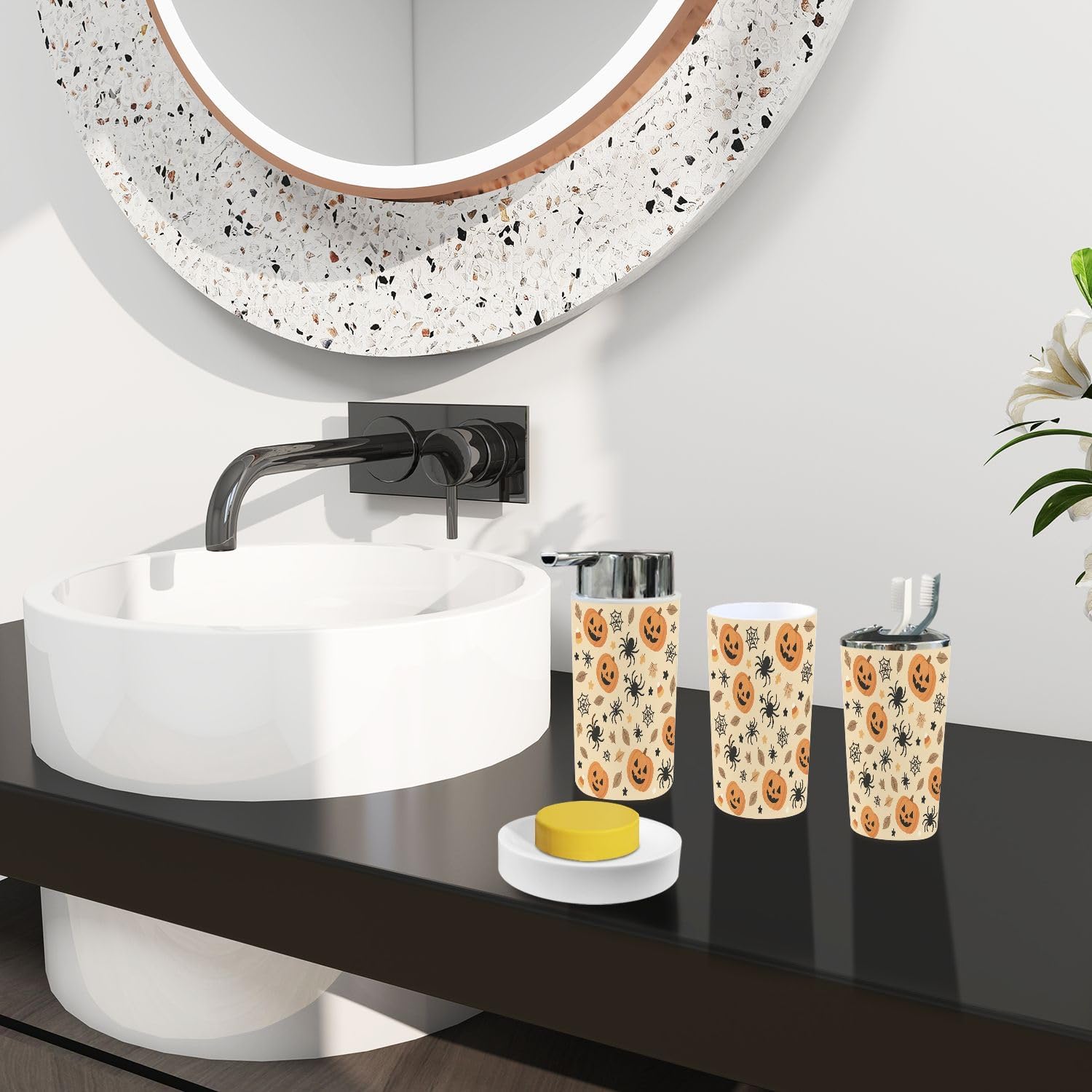 Boho Halloween Bathroom Accessory Set 6 Piece