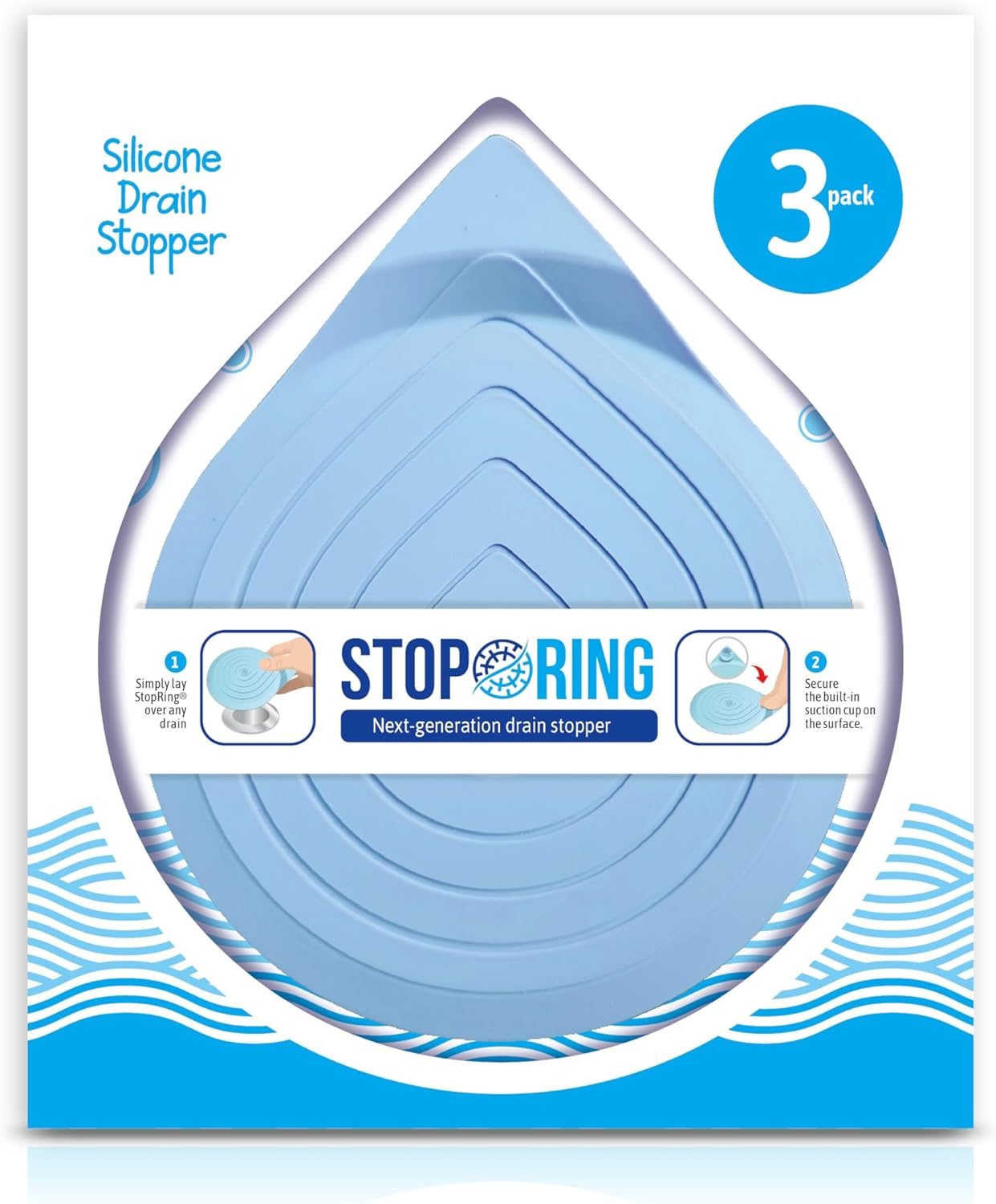 STOPRING Tub Drain Stopper 3 Pack