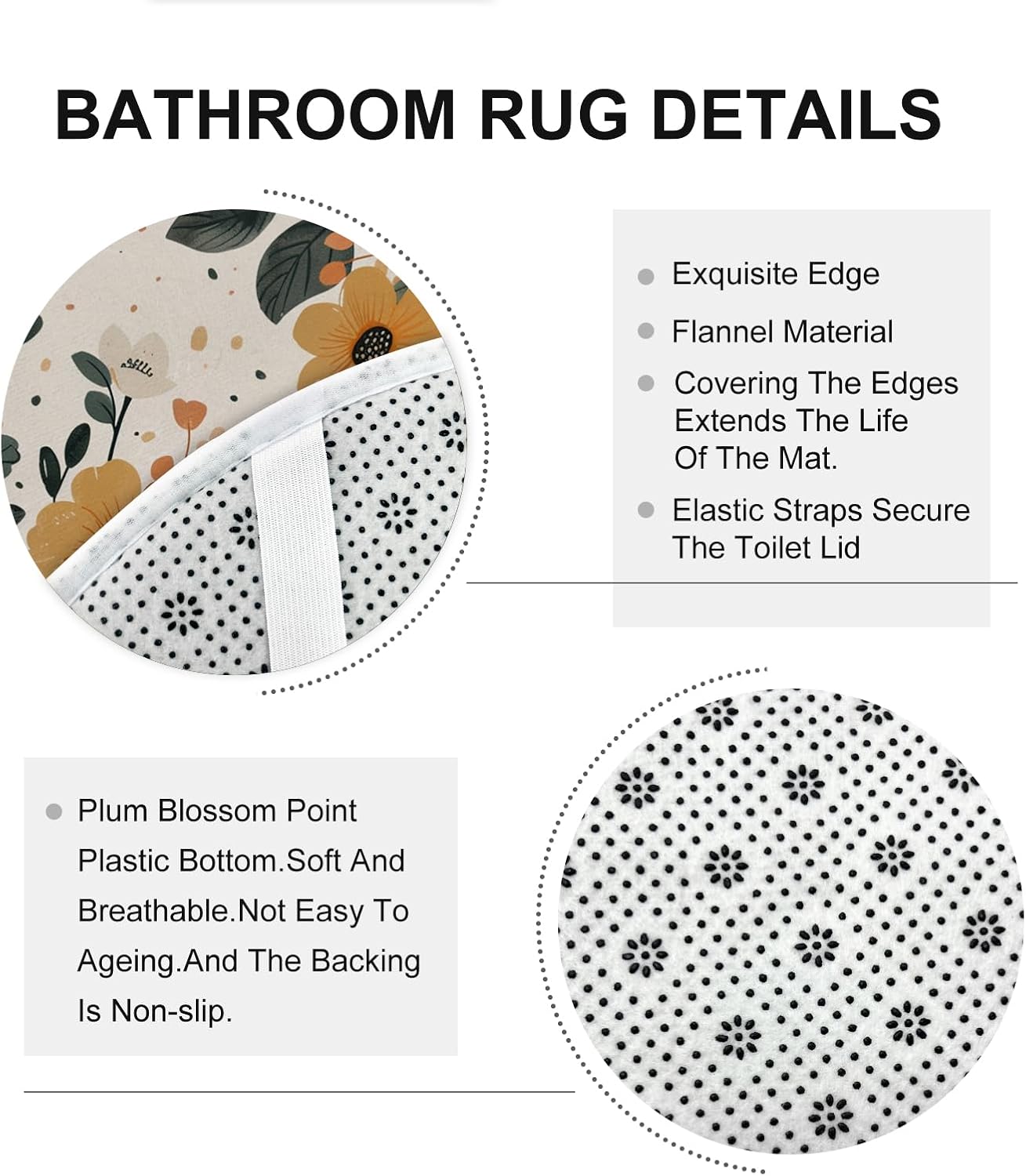 4PCS Fall Cream Pumpkin Bathroom Sets 1
