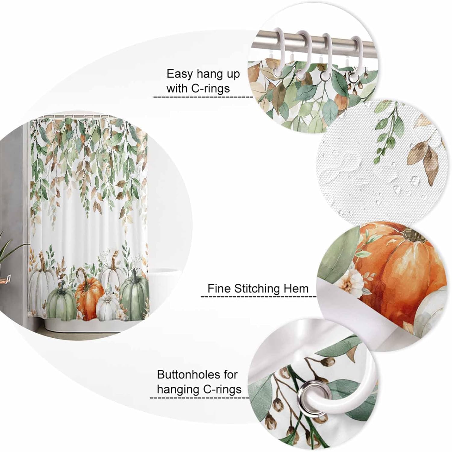 ZOE GARDEN Thanksgiving Bathroom Set 1