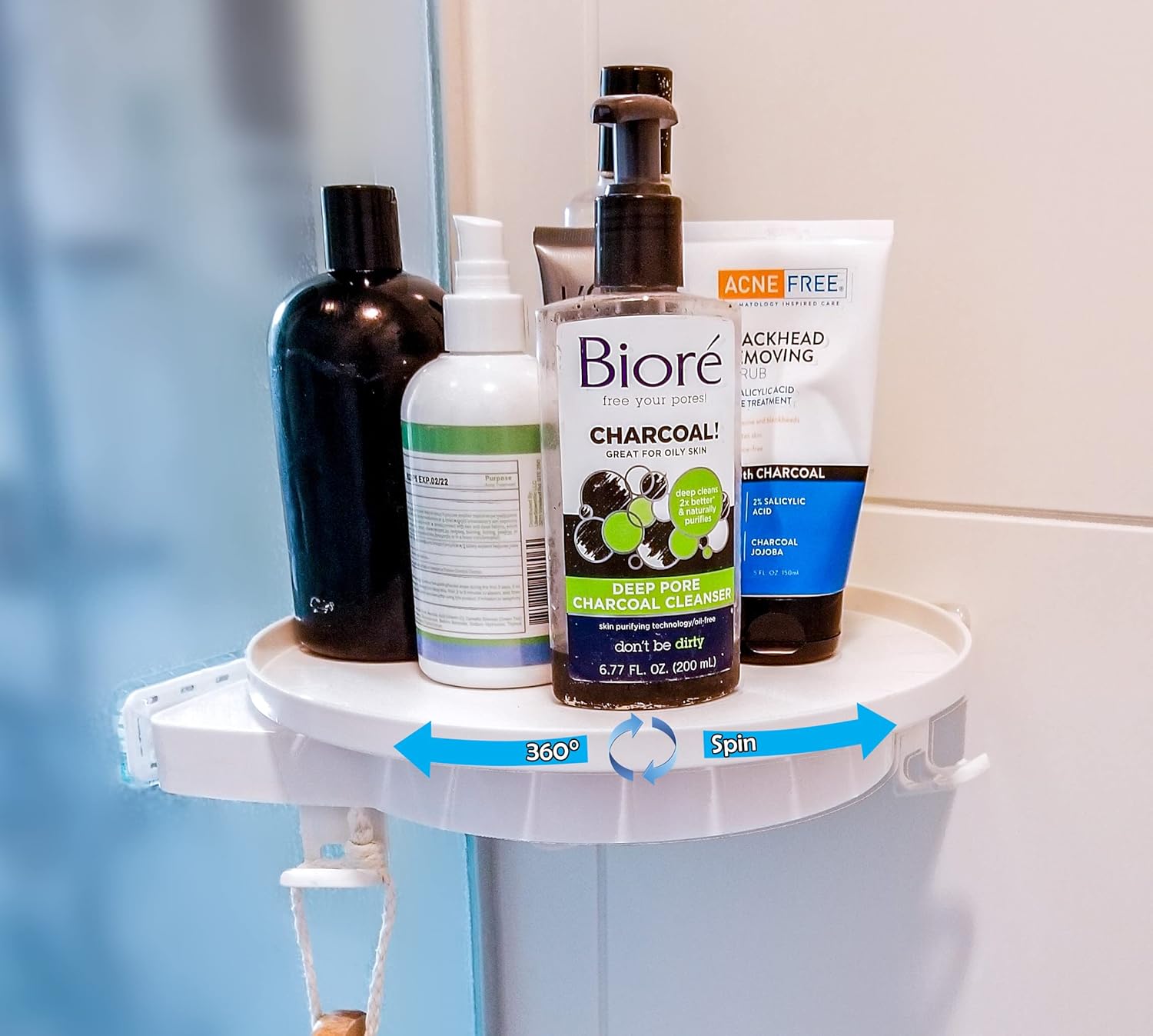 5 Star Super Deals Shower Caddy Rotating Shelf Mount