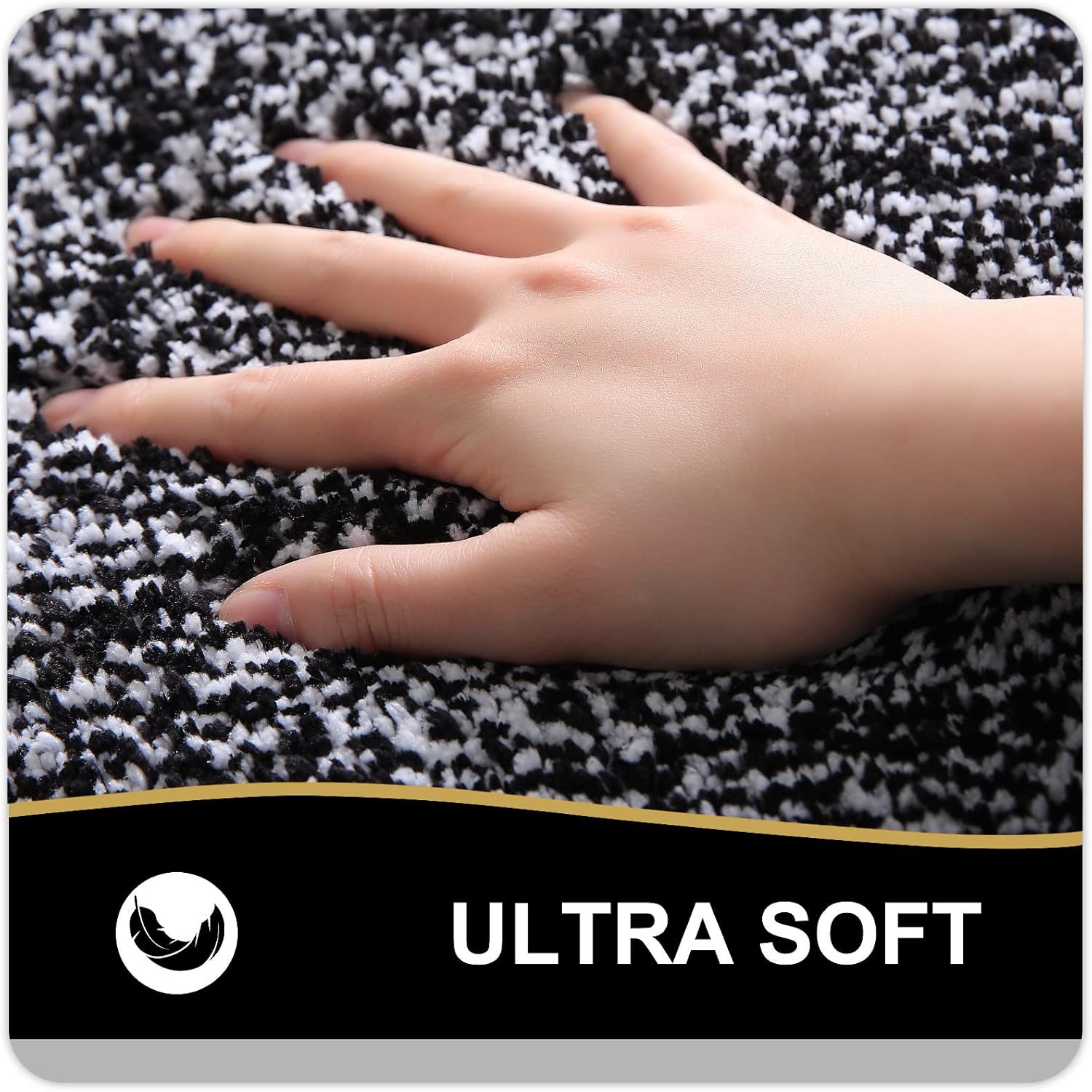 OLANLY Bath Rugs 24x16 Non-Slip Microfiber Mat