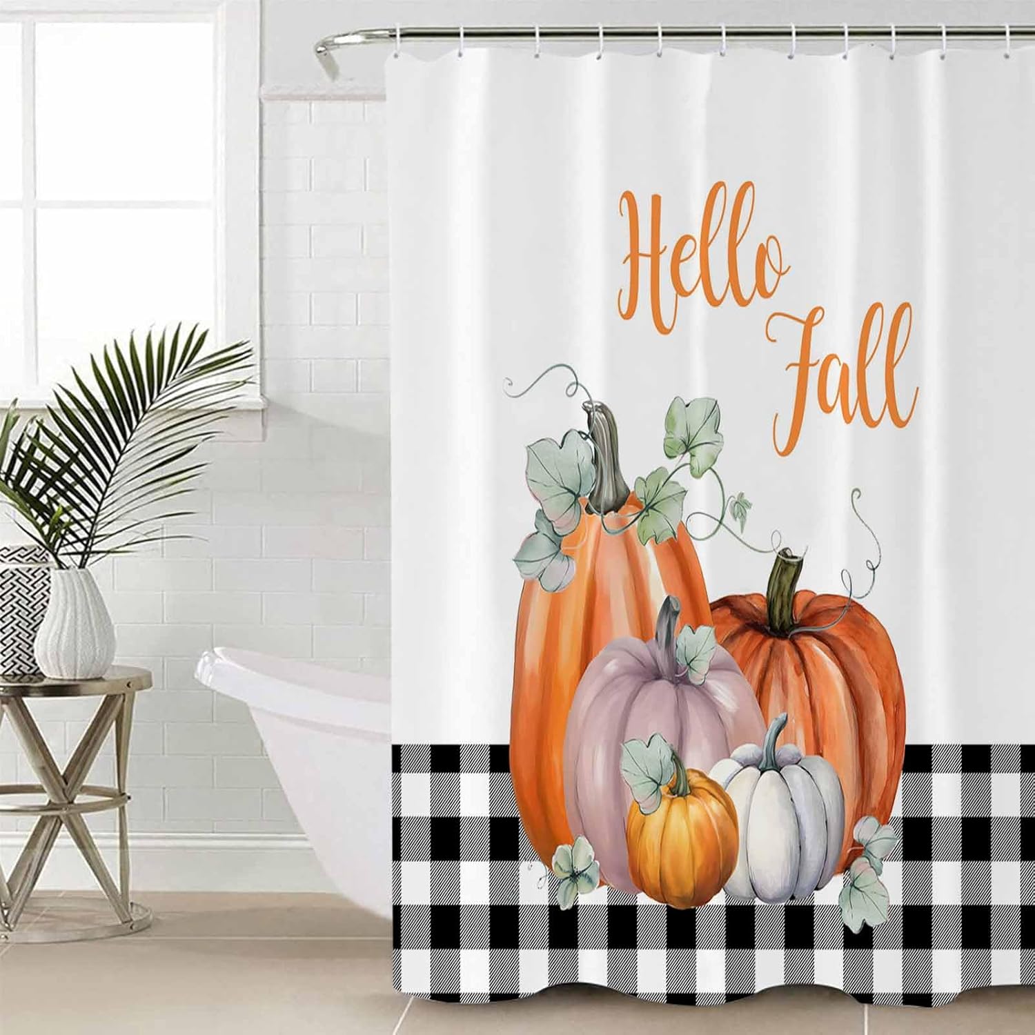Thanksgiving Bathroom Set with Shower Curtain Rug and Accessories