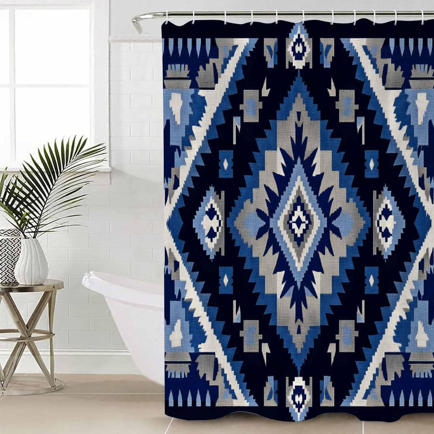 ZOE GARDEN Southwest Bathroom Set with Curtain Rug Hooks
