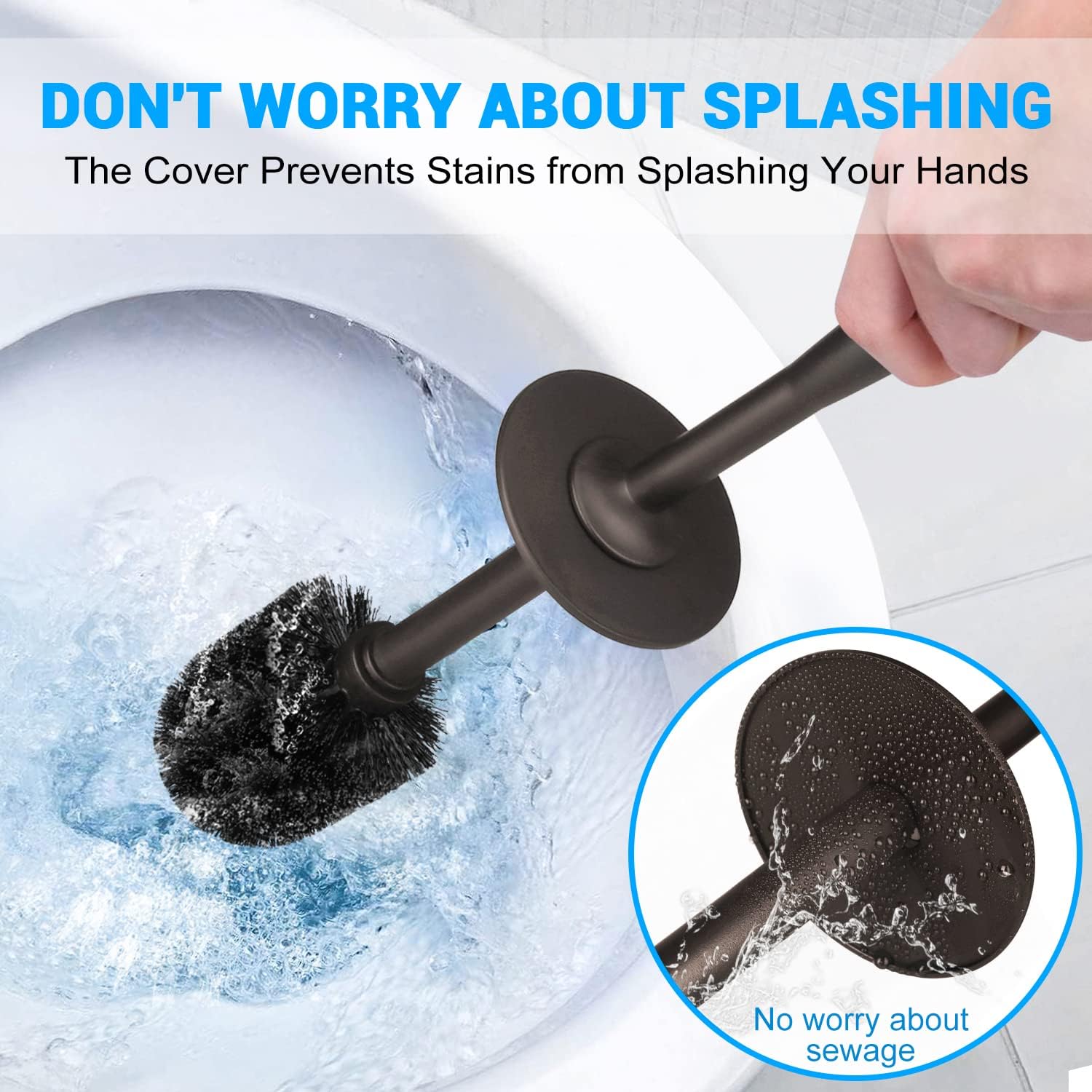 Uptronic Toilet Plunger and Brush Set with Holder 1