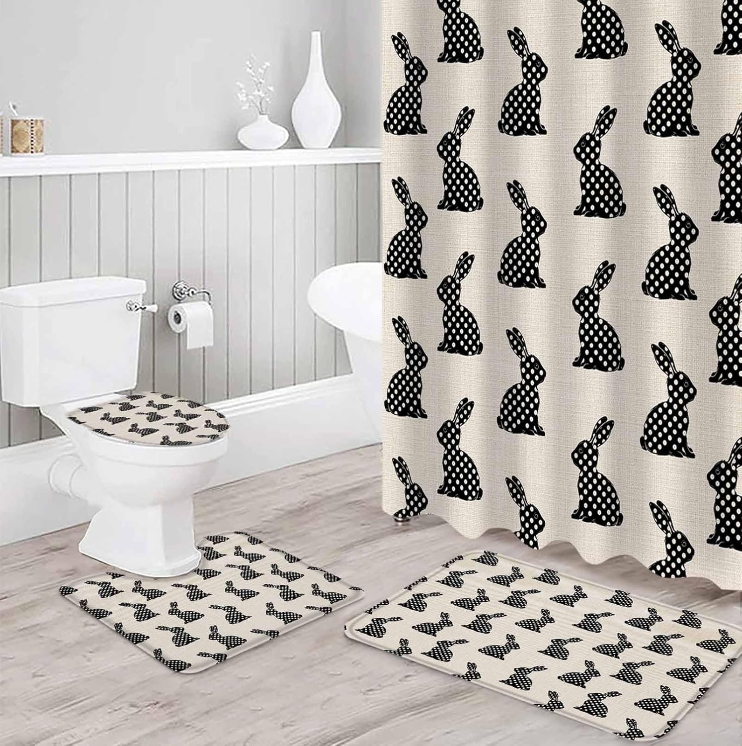 ZOE GARDEN Easter Rabbit Bathroom Set 1