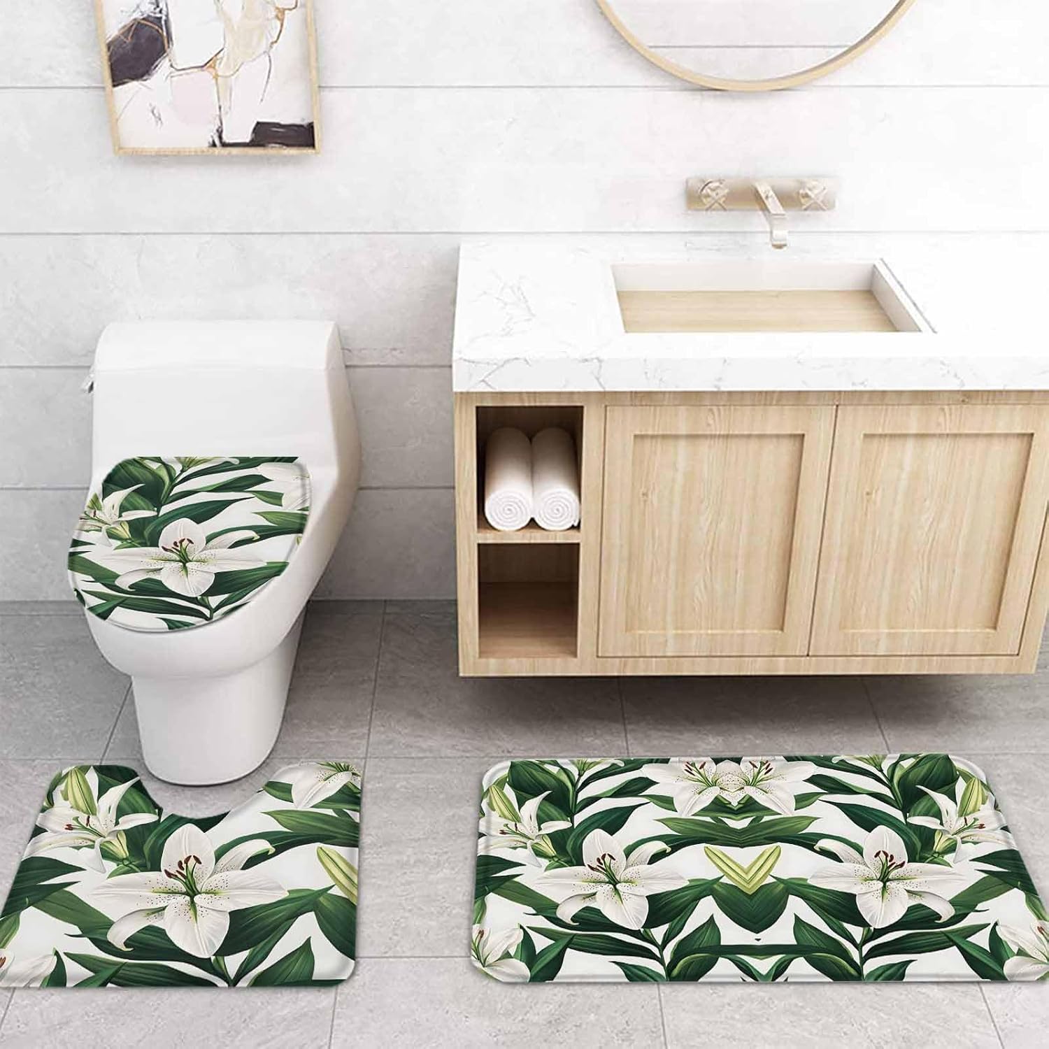 ZOE GARDEN Watercolor Flower Bath Set