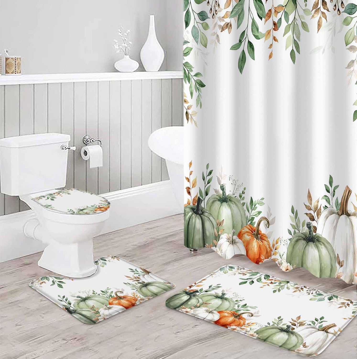 ZOE GARDEN Thanksgiving Pumpkin Bathroom Set