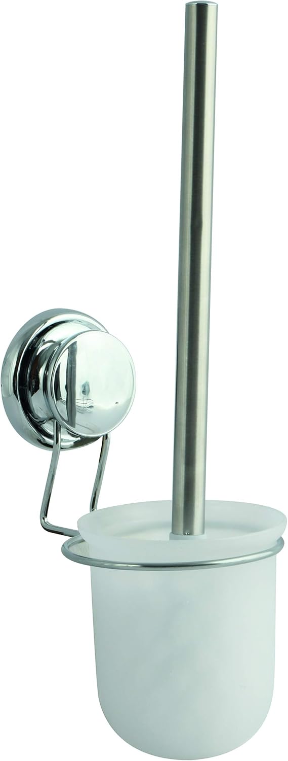Toilet Brush Holder with Mega Suction Cups Chrome 1
