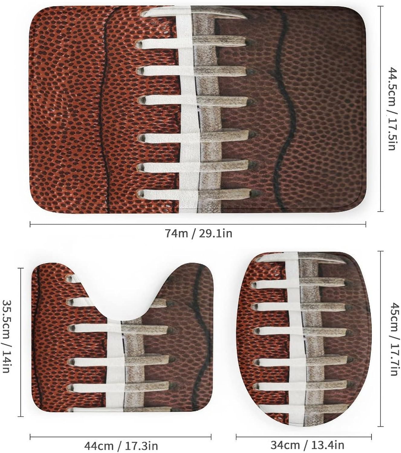 Sports American Football Boys 4 Piece Bathroom Set