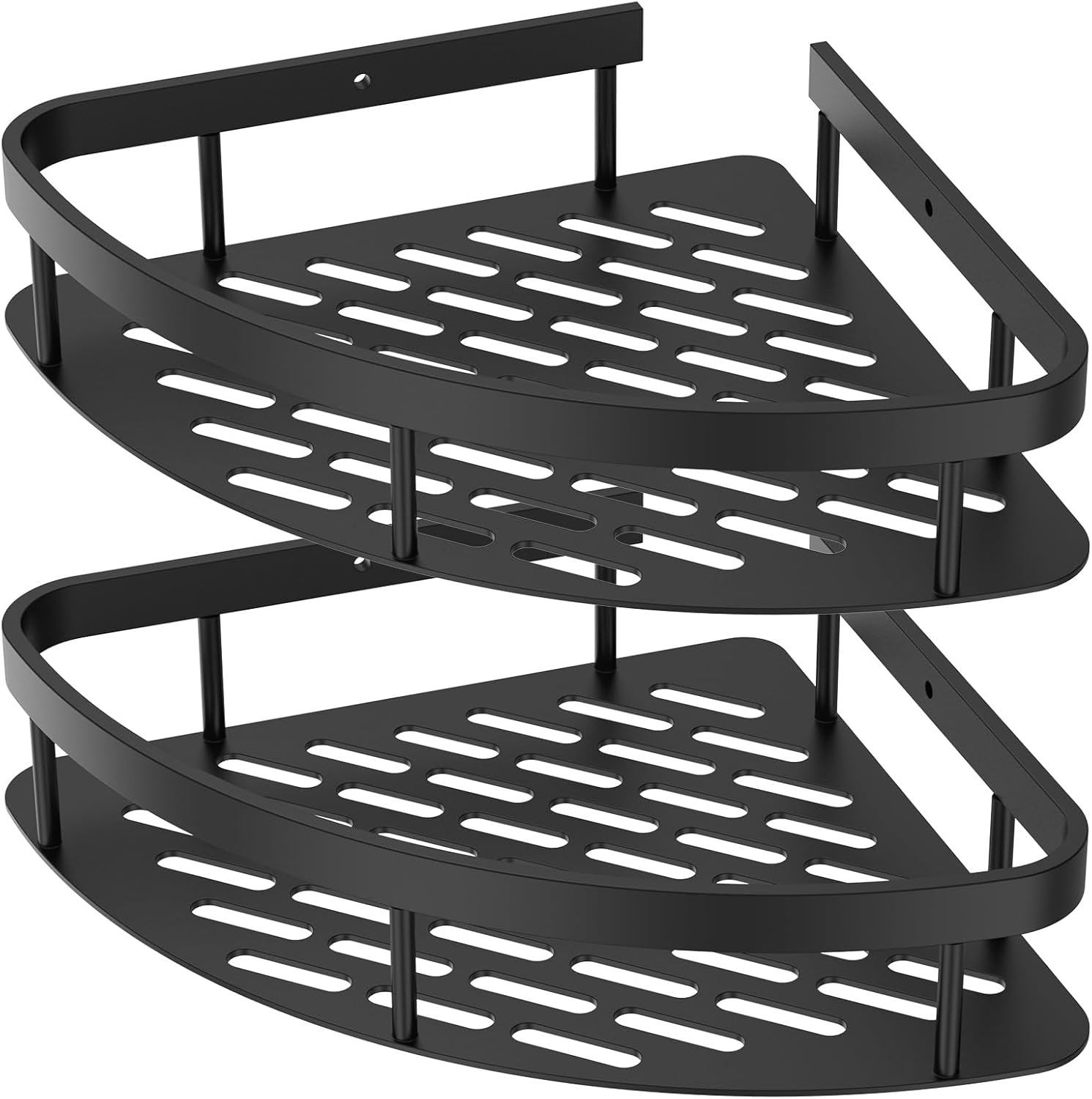 2Pcs Corner Shower Caddy Rustproof Aluminum Storage Rack