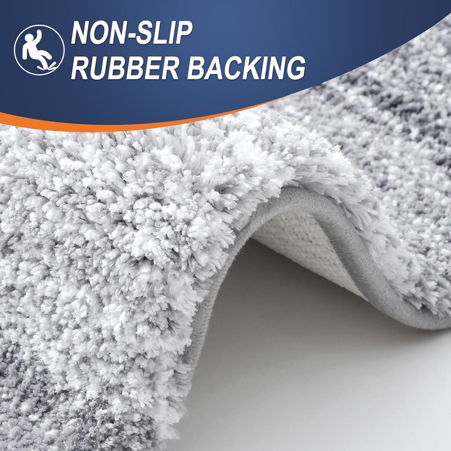OLANLY 30x20 Light Grey Bath Rug Mat