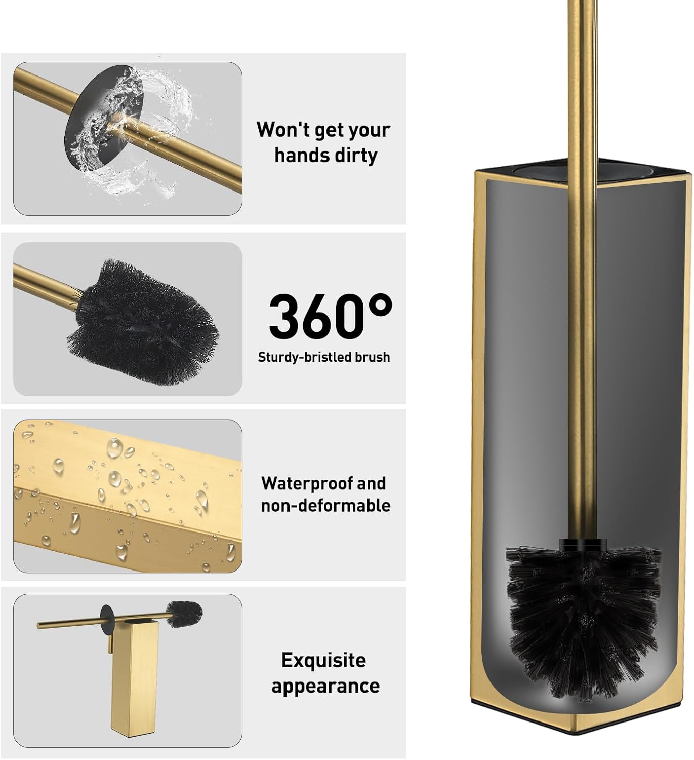 FVITA Wall Mounted Toilet Brush with Holder 1