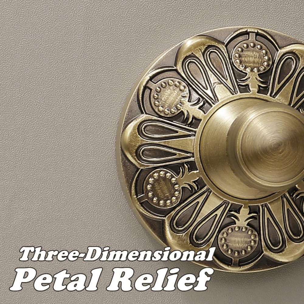 Vintage Petal Brass Toilet Brush with Holder