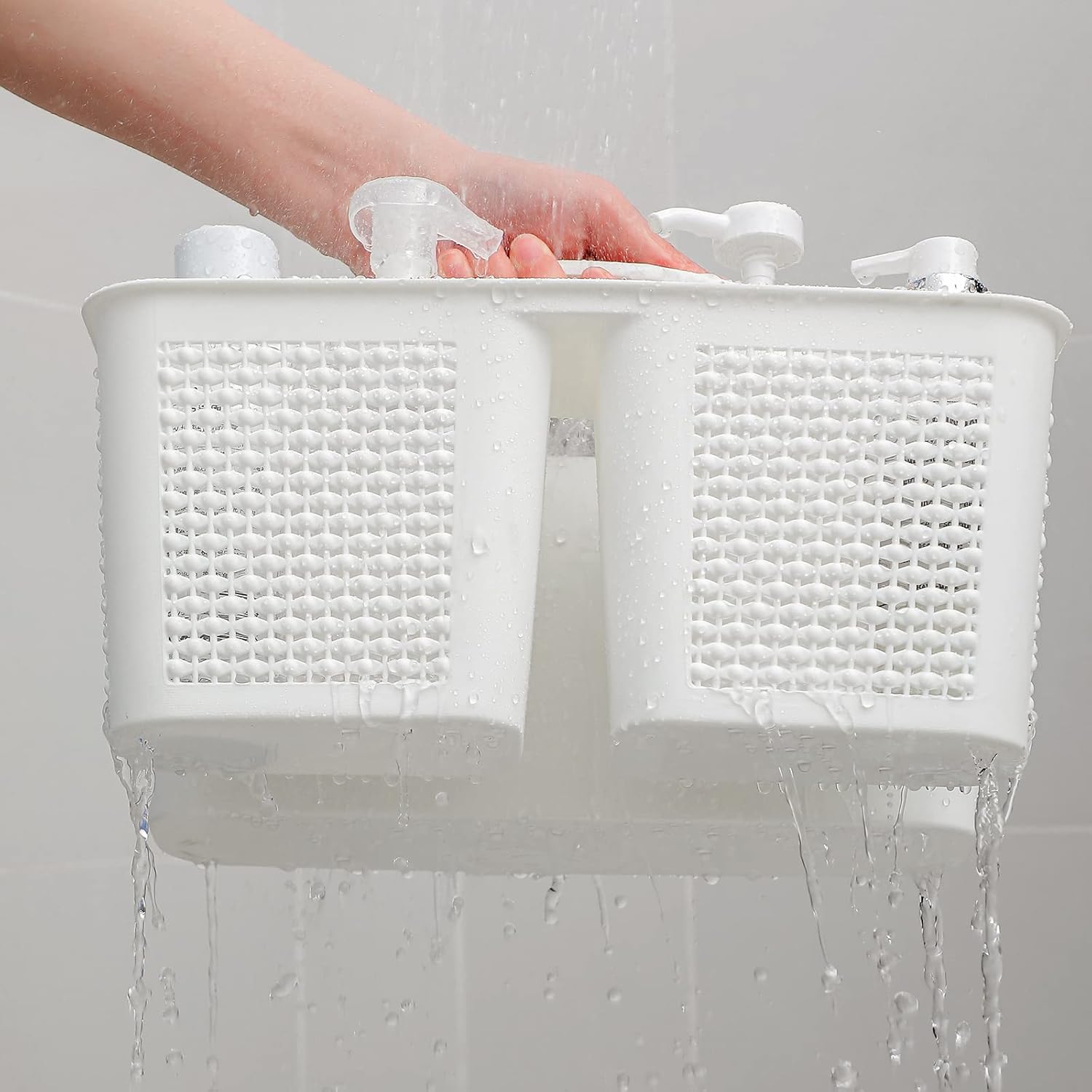 UUJOLY Plastic Shower Caddy Basket with Handle 1