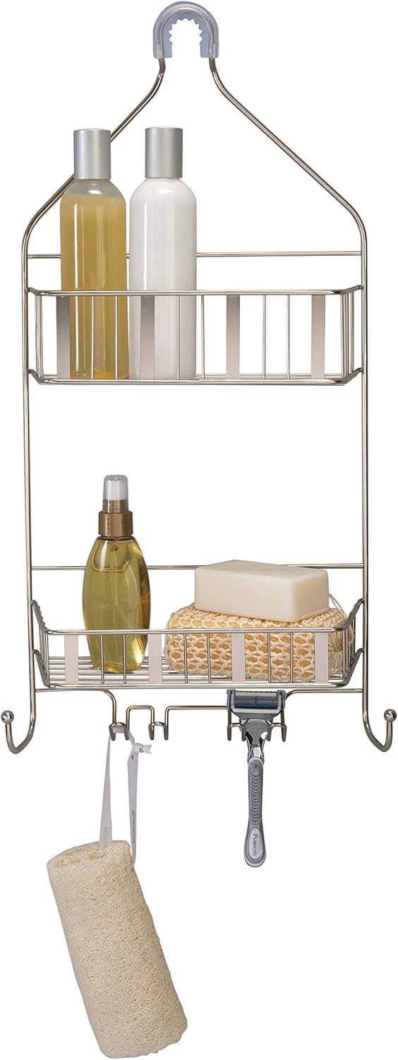 Laura Ashley Aristo Shower Caddy - Durable Steel Frame