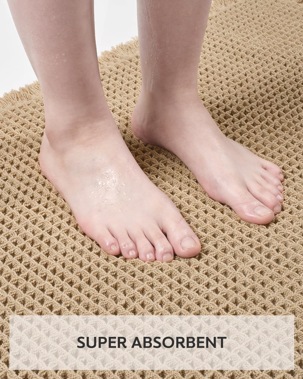 Tchdio Waffle Bath Mat 2 x 6 Non-Slip