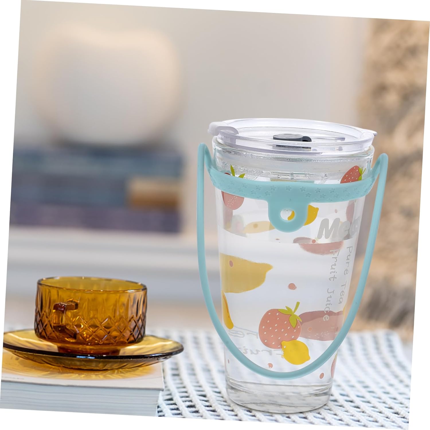 NOLITOY 2pcs Creative Cup Holder Straps for Milk Tea and Coffee