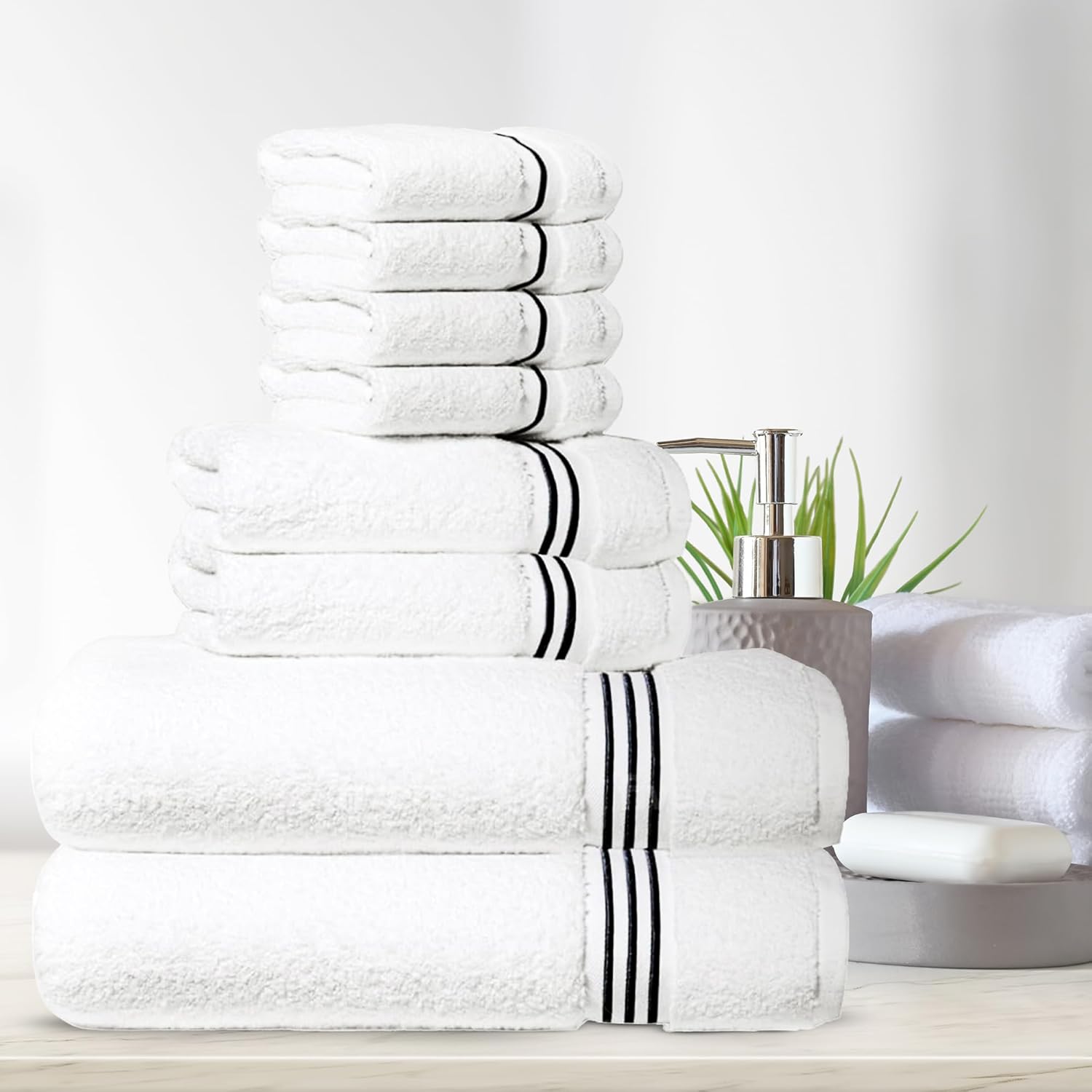 Simpli-Magic 8-Piece Premium Towel Set