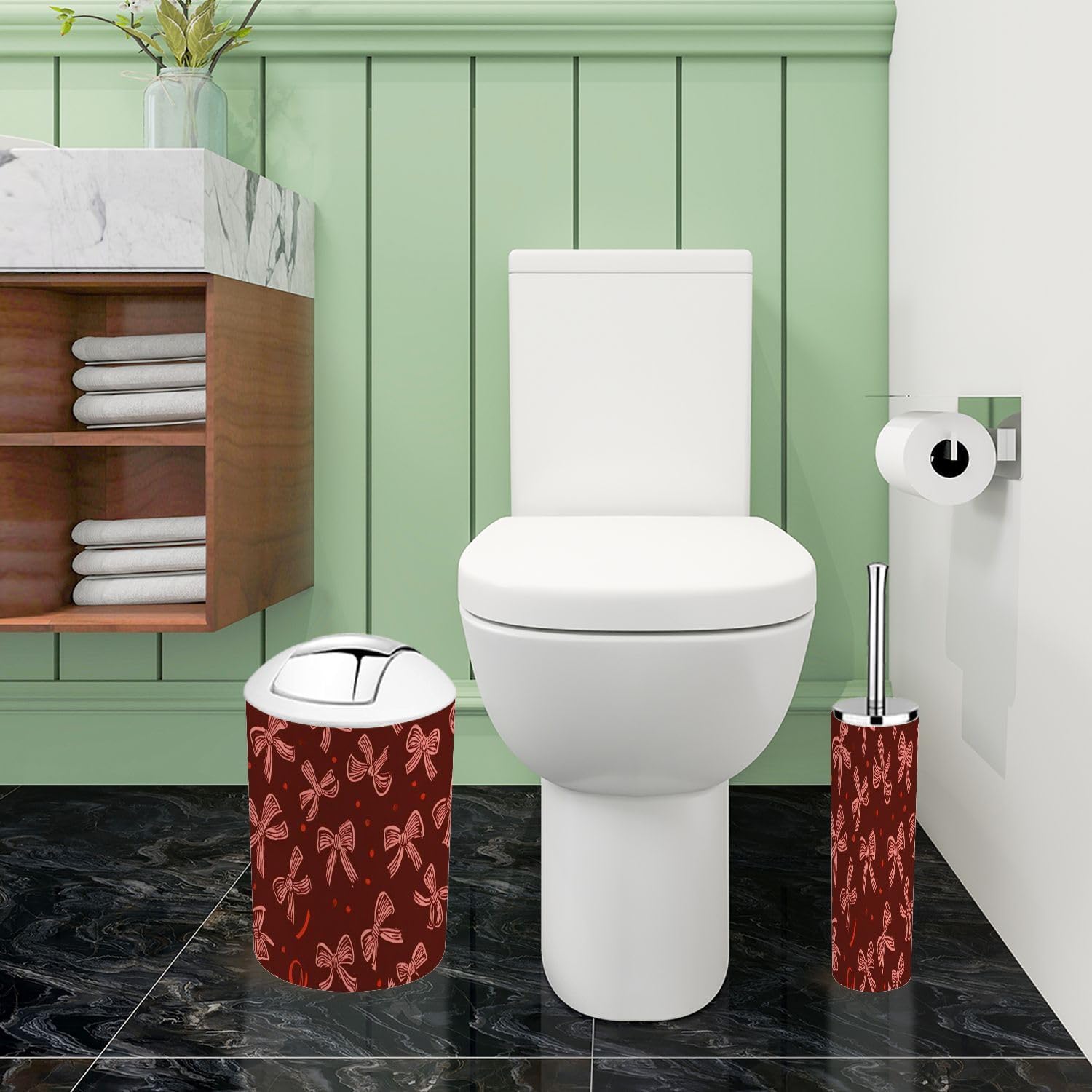 Boho Trendy Bathroom Accessory Set 6 Piece