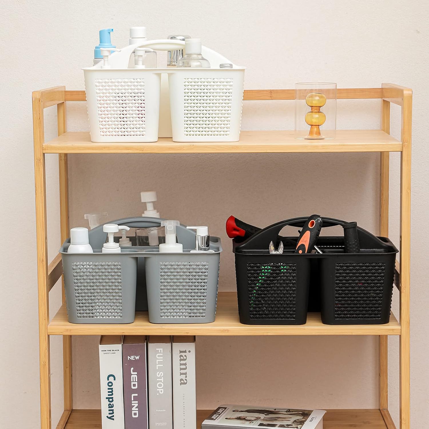 UUJOLY Plastic Shower Caddy Basket with Handle 1