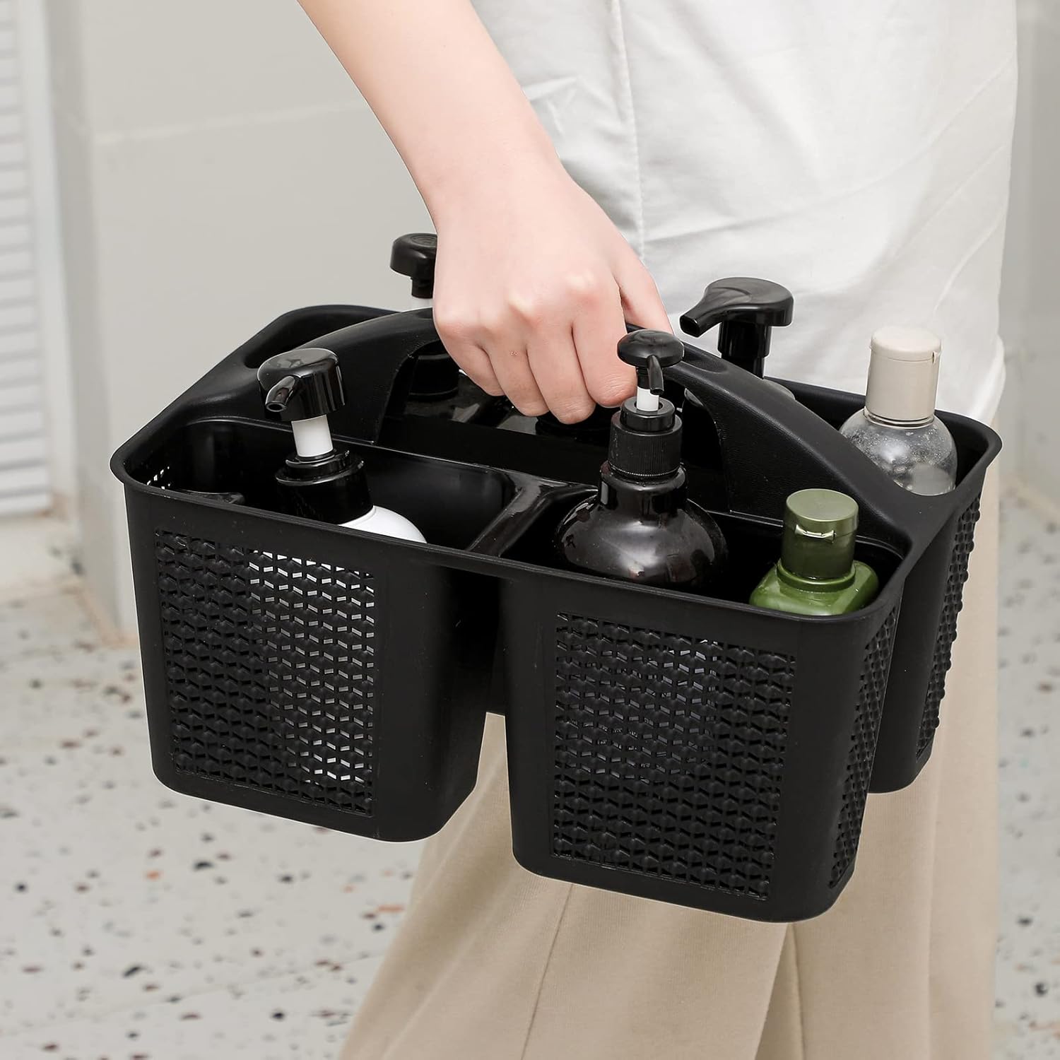 UUJOLY Plastic Portable Shower Caddy Basket Organizer