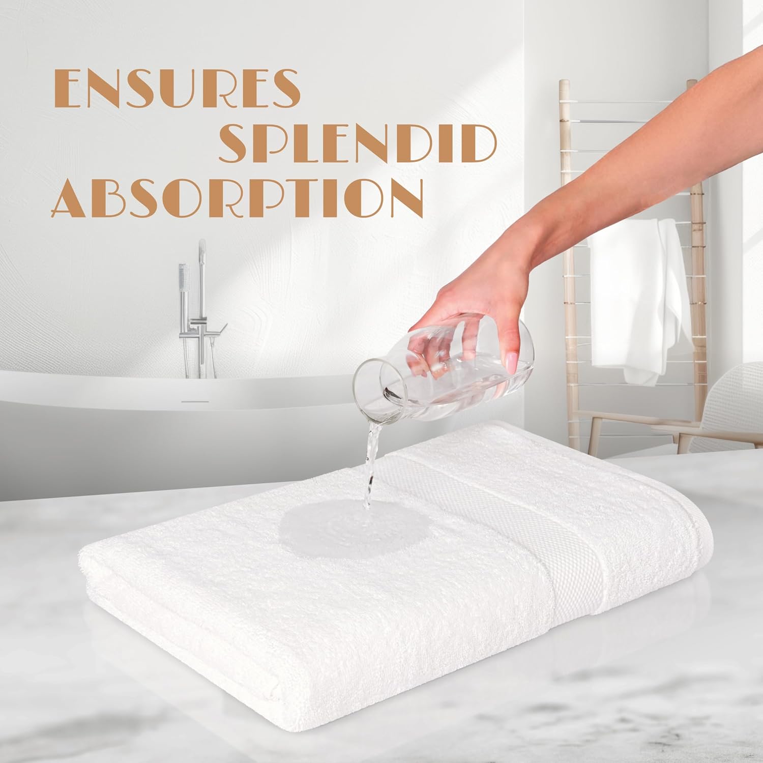 White Classic Luxury Soft Bath Towels 2 Pack