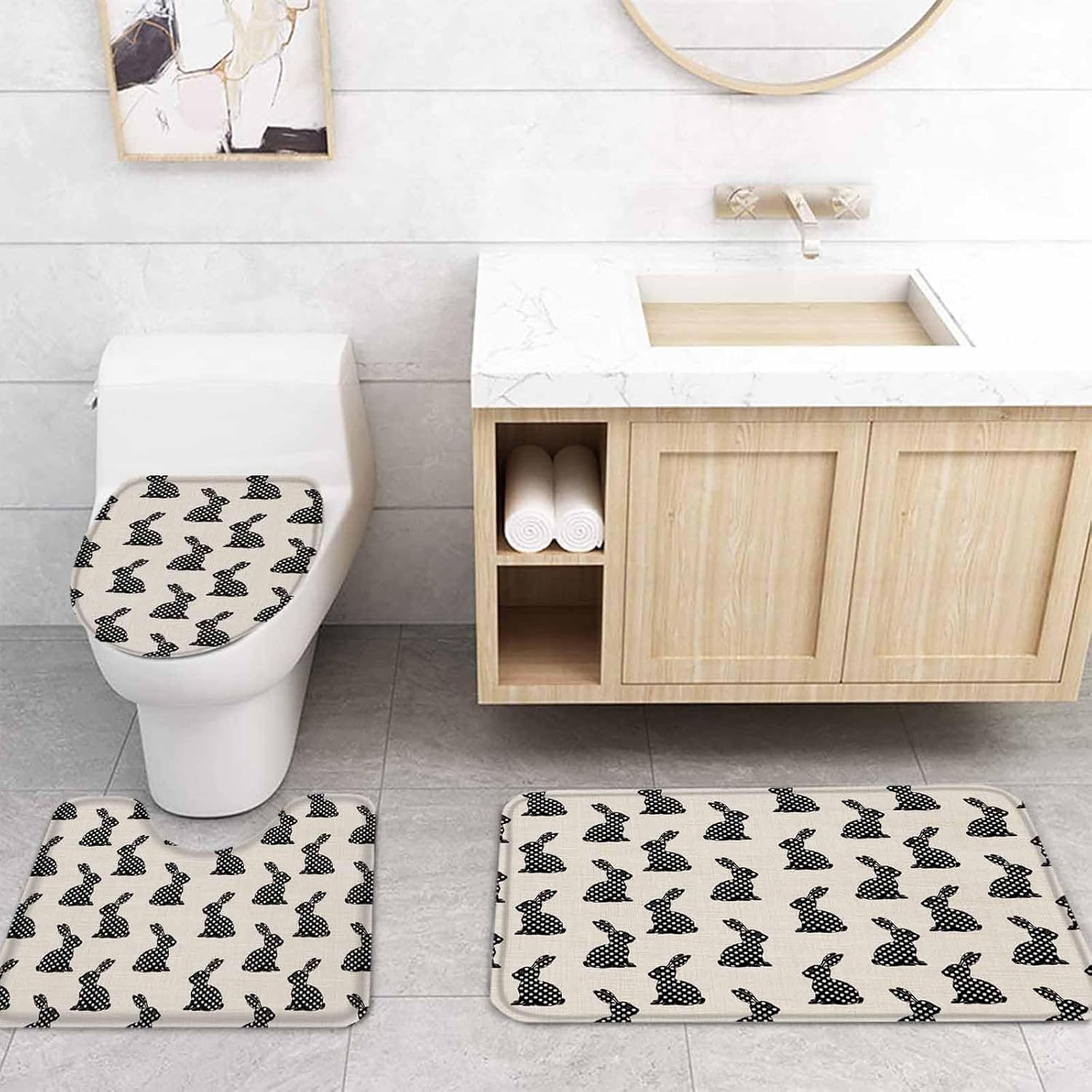 ZOE GARDEN Easter Rabbit Bathroom Set 1