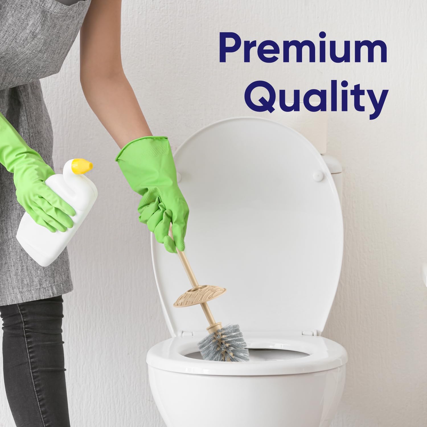 Superio Wicker Style Toilet Bowl Brush and Holder 1