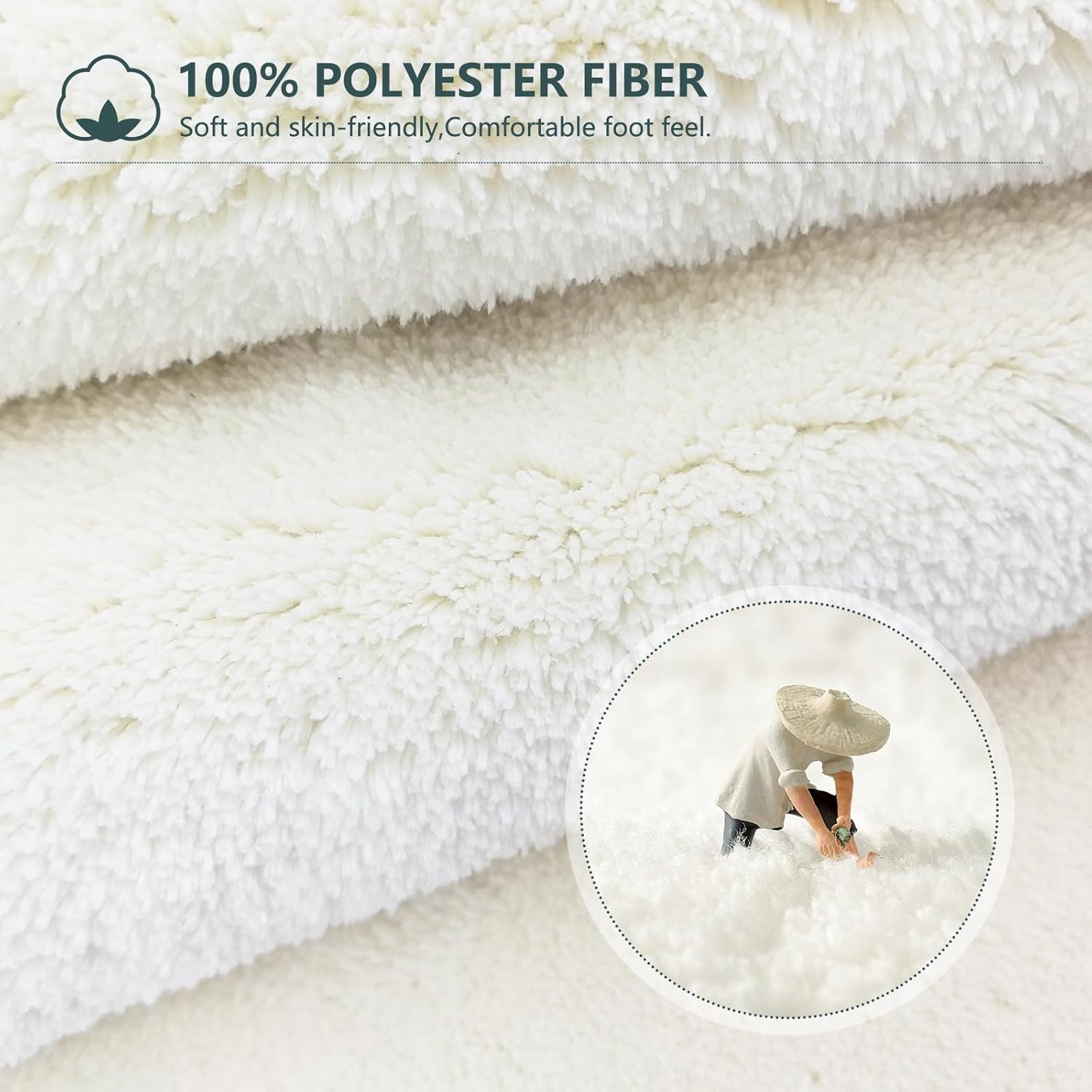 20X30 Boho Bath Rug Non-Slip Plush Mat