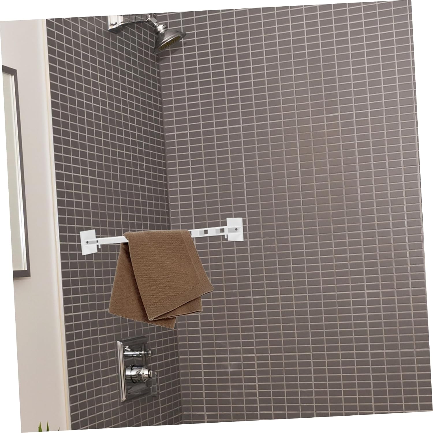 Zerodeko Shower Caddy Corner Rod Sturdy ABS