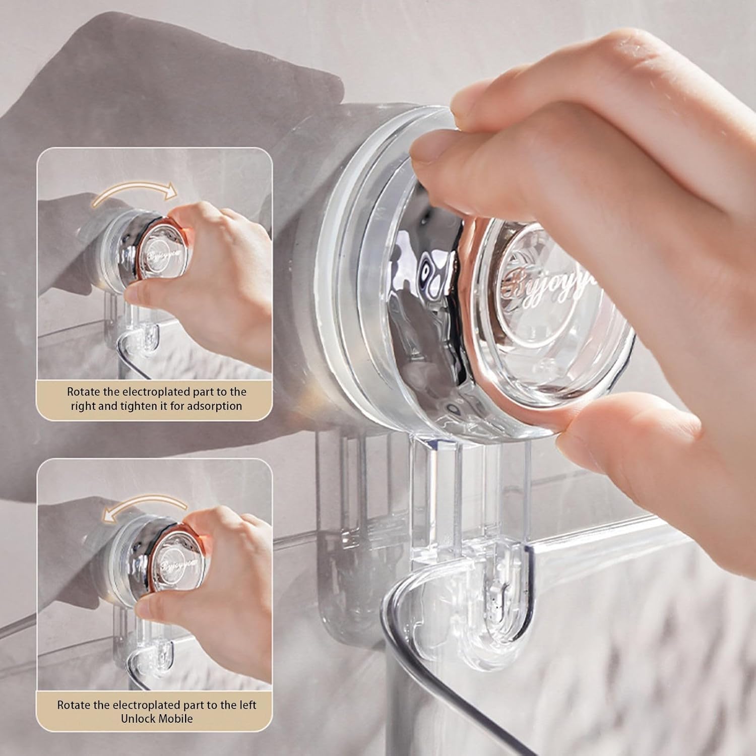 BILIKEYU Luxury Glacier Shower Caddy with Suction Cups 1