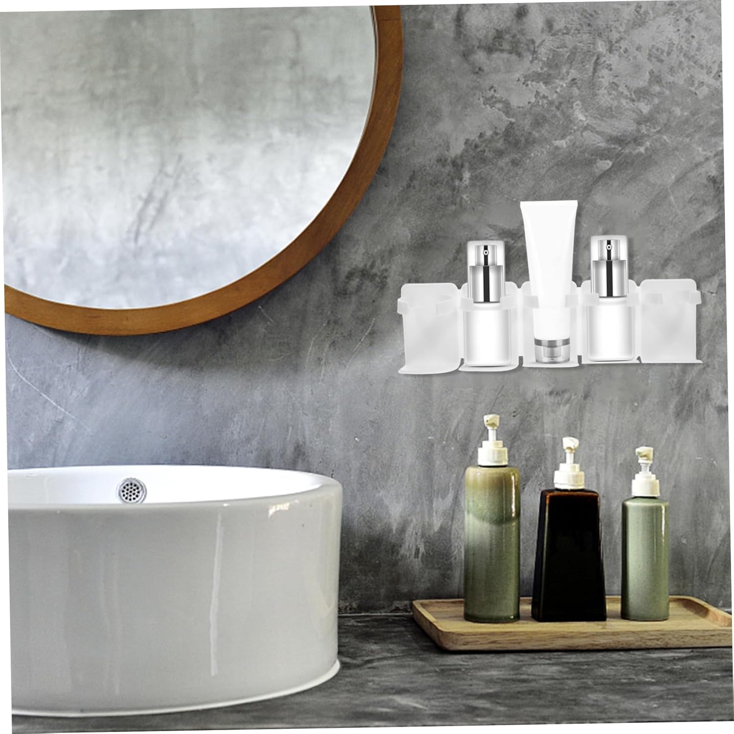 ABOOFAN Wall Mount Shower Organizer No Drilling Storage